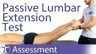 Passive Lumbar Extension Test PLET  Lumbar Instability [upl. by Yrokcaz]