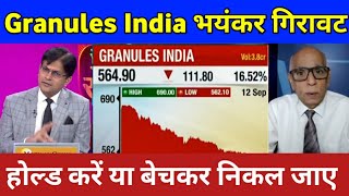 Granules india Share Crash Hold Or Sell  Granules india Share News  Granules india Stock Analysis [upl. by Kcirdderf320]