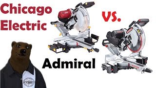 Chicago Electric vs Admiral 12quot Sliding Miter Saw Harbor Freight Buyers Guide [upl. by Anibas]