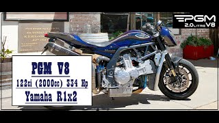 Hyperbike PGM V8 2000cc engine sound [upl. by Gideon]