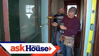 How to Prehang a Salvaged Door  Ask This Old House [upl. by Dlareg]