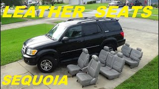 TOYOTA SEQUOIA LEATHER SEAT REPLACEMENT NICE UPGRADE [upl. by Ammadis]