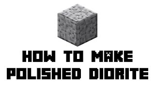 Minecraft Survival How to Make Polished Diorite [upl. by Schwitzer]