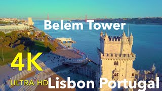 Belem Tower in Lisbon Portugal in 4K Ultra HD [upl. by Anglo]