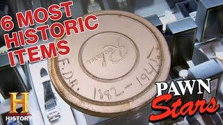 Pawn Stars All Time Historic Items 6 Amazing Pieces of American History  History [upl. by Schlenger]