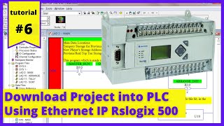 Lesson 6  How to download program backup into a new Micrologix 1400 PLC using Ethernet IP [upl. by Reviere751]