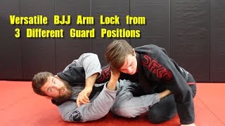 Versatile BJJ Arm Lock from 3 Different Guard Positions [upl. by Aihsena]