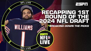 2024 NFL Draft 1st round recap 🏈  NFL Live [upl. by Ihab]