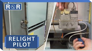 Furnace  How to Relight a Pilot Light  Repair and Replace [upl. by Gahl]