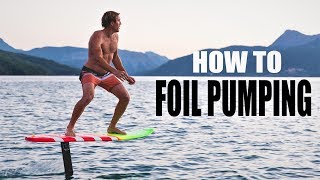 How to Foil pumping  Hydrofoil Surfing [upl. by Wit568]