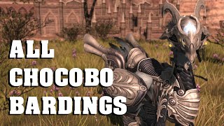 FFXIV All Chocobo Bardings ARRSHB [upl. by Hagood]