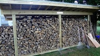 How to Build a Firewood Shed By Yourself [upl. by Thorr366]