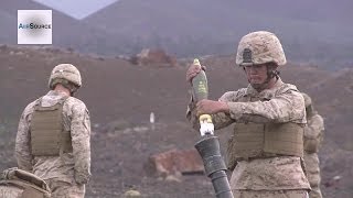 US Marines Firing M252 81mm Mortar System [upl. by Ahseen]