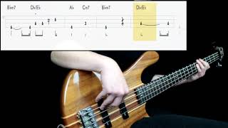 Commodores  Easy Bass Cover Play Along Tabs In Video [upl. by Aeki]