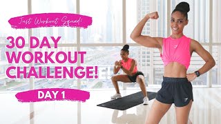 30 Day Workout Challenge  I AM IN CONTROL  Day 1  NO EQUIPMENT REALTIME Workout [upl. by Airdnaed]