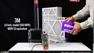 Filter Airflow and Pressure Drop Demo [upl. by Dnomasor442]