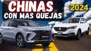 7 MARCAS de AUTOS CHINOS con más QUEJAS 2024 [upl. by Ziul]