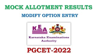 PGCET 2022 Mock Seat Allotment Results [upl. by Pastelki935]