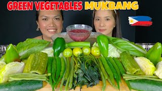 GREEN VEGETABLES MUKBANG  HEALTHY MUKBANG  MUKBANG PHILIPPINES [upl. by Airdnaid]