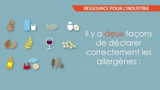 Létiquetage des allergènes alimentaires [upl. by Oznole]