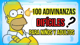 100 ADIVINANZAS DIFÍCILEScon respuestas 👉para NIÑOS y ADULTOS 👈 [upl. by Enila]