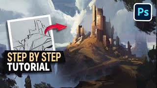 Concept Art Process  Digital Painting Tutorial [upl. by Tannenbaum5]