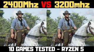 Ram DDR4 2400 Vs 3200 Mhz Gaming Test In 10 Games [upl. by Ayocat]