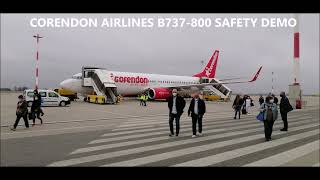 Corendon Airlines Safety Demo B737800 English [upl. by Scarface]