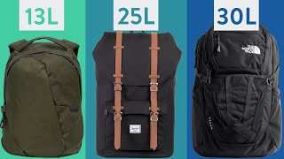 Ultimate Backpack Size Guide  What Size Backpack Do I Need for School Work or Commuting [upl. by Baynebridge703]