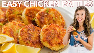 Cheesy Chicken Cakes Recipe  Leftover CHICKEN Recipe [upl. by Consalve741]