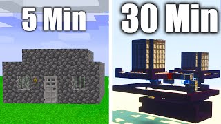 WHO can build the STRONGEST Minecraft Prison in 30 Minutes [upl. by Itch]