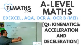 ALevel Maths Q103 Kinematics Acceleration and Deceleration [upl. by Candless960]