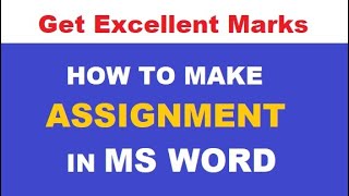 How to make Assignment in MS Word  Format document in MS Word  HOW TO WORK ON MS WORD [upl. by Lledrac]