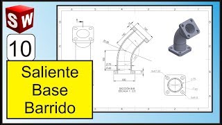 Saliente base barrido Curso Básico de Solidworks 10  Diego Gaona [upl. by Cal786]