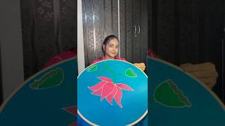 Lotus painting 🎨🪷on plain dress ఎలా ఉంది telugu ytshorts shorts trending fabricpainting 1m [upl. by Jammin]