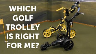 How to make sure you buy the right golf trolley TROLLEY BUYERS GUIDE [upl. by Carlick555]