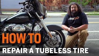 How To Repair A Motorcycle Tire [upl. by Antipus]