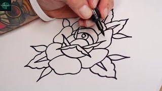 Simple Way To Draw A Rose  Fun and Simple Drawing Tutorial for Beginners [upl. by Brookner]