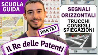 SEGNALI ORIZZONTALI pt 1  IL RE DELLE PATENTI  PATENTE B [upl. by Afrika]