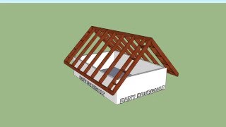 Charpente de toiture longpan  rafter structure [upl. by Yrehcaz]