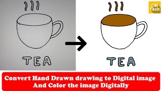 How to Convert Hand Drawn Drawing to Digital Image [upl. by Akemahc371]