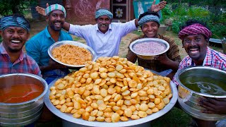 1000 PANI PURI  Golgappa Recipe Cooking in South Indian Village  How to make Pani Puri Recipe [upl. by Peltz]