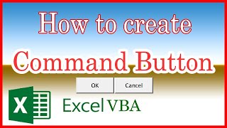 How to create command button in Excel VBA [upl. by Meghann]