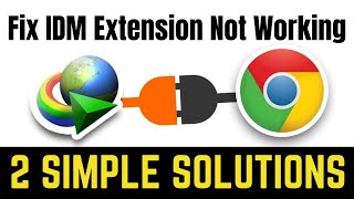 How To Fix IDM Extension Problem In Google Chrome  IDM Extension Not Working Chrome Updated [upl. by Vaientina]