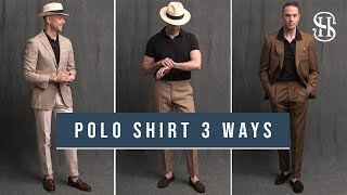 3 Ways To Wear A Polo Shirt  How To Style A Polo Shirt [upl. by Vani]