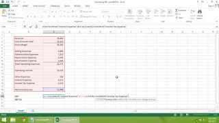 Excel 2013 Tutorial  How to Calculate EBIT and EBITDA [upl. by Eetak74]