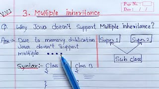 Why Java Doesnt Support Multiple Inheritance  Learn Coding [upl. by Allare]