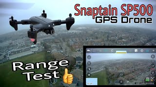 Range Test  Snaptain SP500 Budget GPS Drone [upl. by Nywroc411]