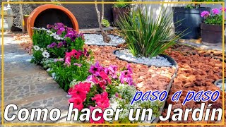 Como hacer un jardin Paso a paso jardin [upl. by Sinnoda]