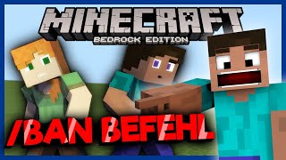 Wie man Spieler BANNT für immer ✋ Minecraft Bedrock Tutorial [upl. by Coryden]